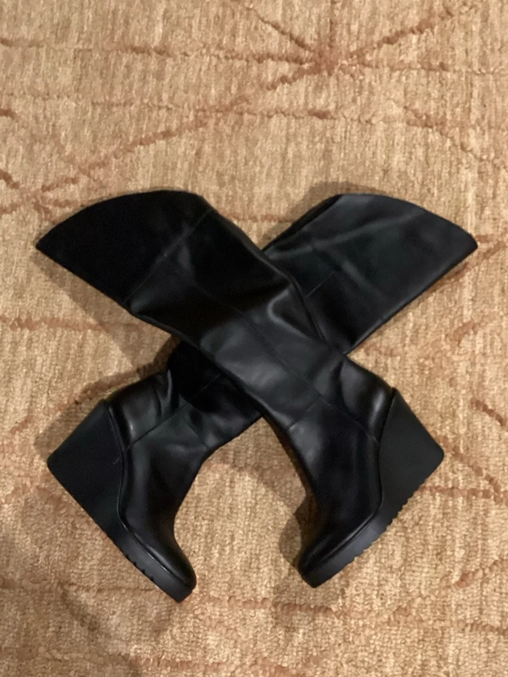 Rebecca Minkoff Black Over-the-Knee Wedge Boots